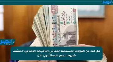 هل أنت من الفئات المستحقة لمعاش التأمينات الإضافي؟ اكتشف شروط الدعم الاستثنائي الآن